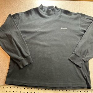 Columbia Black Mock Neck Shirt, 2XL